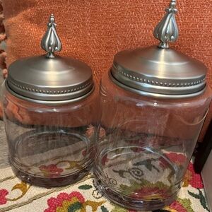 Southern Living at Home Set of Two Retired Astoria Canisters Medium & Small